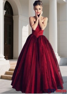 Elegant Long Prom Evening Dress – Tulle Sweetheart Ball Gown with Ruffles