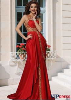 Sweetheart Taffeta Prom Evening Dress – Sleeveless Empire Waist Gown for All Seasons
