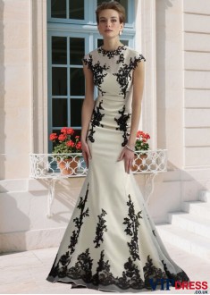 Mermaid Mother of the Bride Dresses UK – High Neck Evening Gowns
