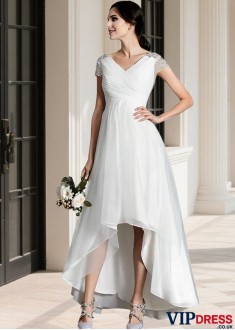 Asymmetrical Tulle A-Line Wedding Dress