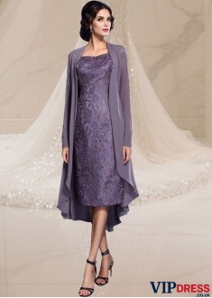 Knee-Length Chiffon Dress for Mother of the Bride UK
