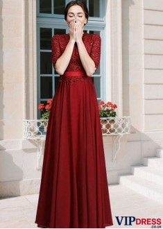 Floor-Length Applique Mother of the Bride Dress A-Line