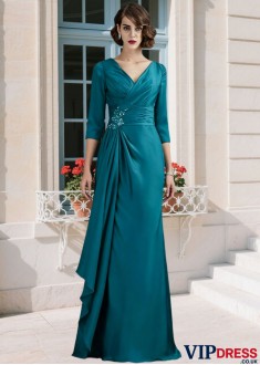 Elegant Beaded Mother of the Bride Dress Chiffon A-line Floor Length