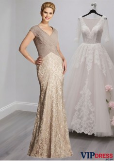 Elegant Chiffon V-Neck Floor-Length Mother of the Bride Dresses UK