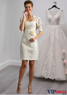 Short Sweetheart Knee-Length Mother of the Bride Dress with Applique