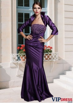 Beaded Taffeta Mother of the Bride Gown