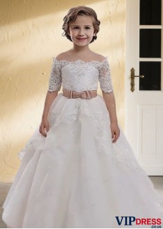 Elegant Tulle Ball Gown Flower Girl Dress