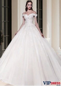 Tulle Ball Gown with Royal Train