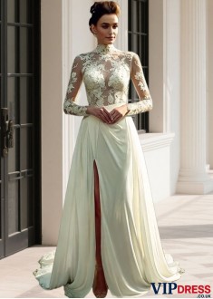 Chiffon Sheath Beach Wedding Dress