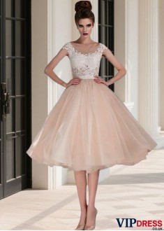 Tea Length Beach Wedding Dress