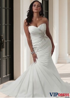 Plus Size Sweetheart Mermaid Wedding Dress – Full Length Bridal Gown