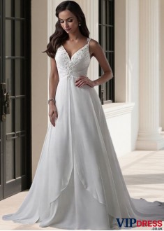 Plus Size Chiffon A Line Wedding Dress