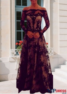 Tulle Lace A-Line Mother of the Bride Dress Full Length