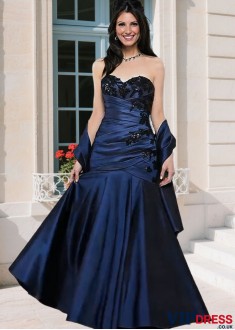 Sweetheart Neck Mermaid Mother Dress in Blue