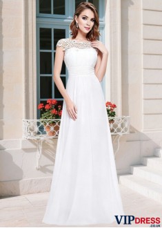 Cap Sleeve Bateau Mother Of The Bride A-Line Gown