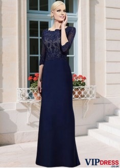 Elegant Chiffon Mother of the Bride Dress Bateau Sheath
