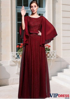 Elegant Red Tulle Mother Of The Bride Dress