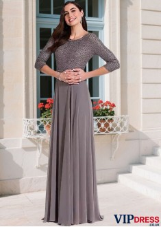 A-line Lace Chiffon Mother of the Bride Gown