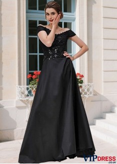 Elegant Satin A-line Mother of the Bride Dress Off Shoulder