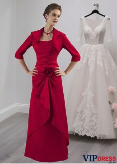 Strapless Taffeta Mother of the Bride Dress with Matching Jacket – Formal Gown
