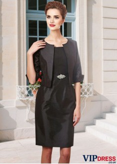 Knee Length Sheath Mother of the Bride Gown Jacket Set