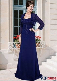 Chiffon Mother of the Bride Gown Strapless A-line Coat Set