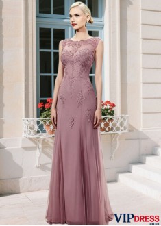 Elegant Tulle Bateau Neck Mother of the Bride Dress