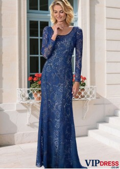 Full Length Sheath Mother of the Bride Dress