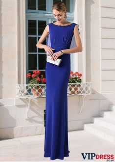 Bateau Neck Sheath Mother of the Bride Gown