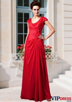 Elegant Chiffon Scoop A-Line Mother of the Bride Dress