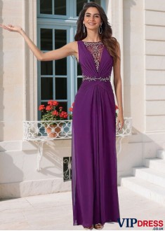 Jewel Neck A-line Mother of the Bride Gown