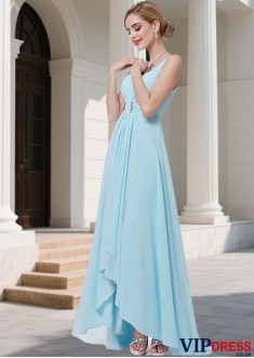 Elegant Chiffon Prom Dress – V-Neck A-Line Silhouette for Evening & Party