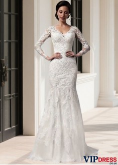 Long Sleeve Lace Wedding Dress