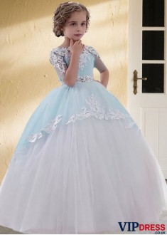 Tulle Flower Girl Dresses – Floor Length Ball Gown for Weddings Online