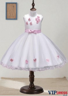 Tulle Flower Girl Dresses & Ball Gowns with Lace Appliques
