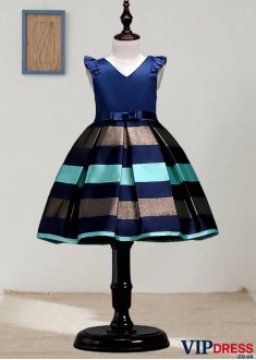 Satin A Line Flower Girl Dresses for Weddings and Parties