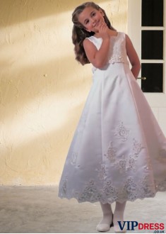 White Little Girl Dresses UK – Elegant Occasion Gown Online
