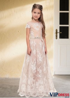 Floor-Length A-Line Flower Girl Dress