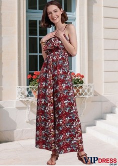 Spaghetti Strap Jumpsuit UK – Straight Leg Ankle Length Formal Suits